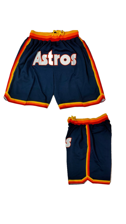 Retro Astros Baseball Shorts
