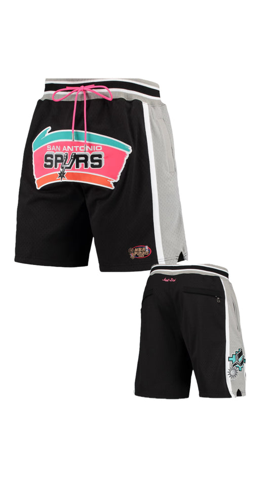 Retro Spurs Basketball Shorts