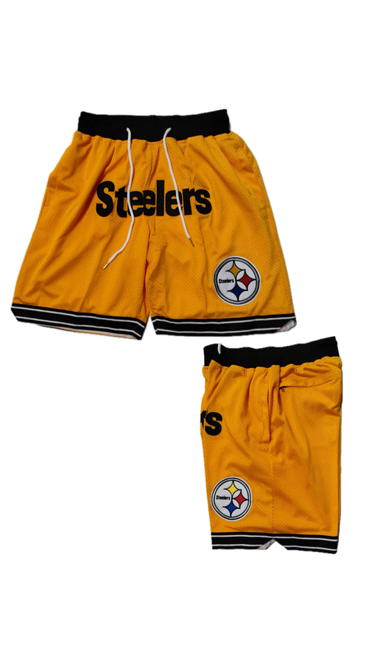 Retro Steelers Football Shorts