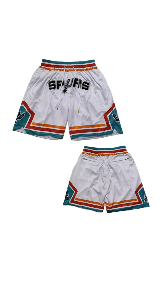 Retro Spurs Basketball Shorts