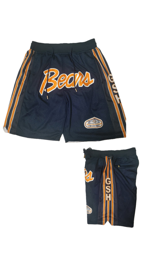 Retro Bears Football Shorts